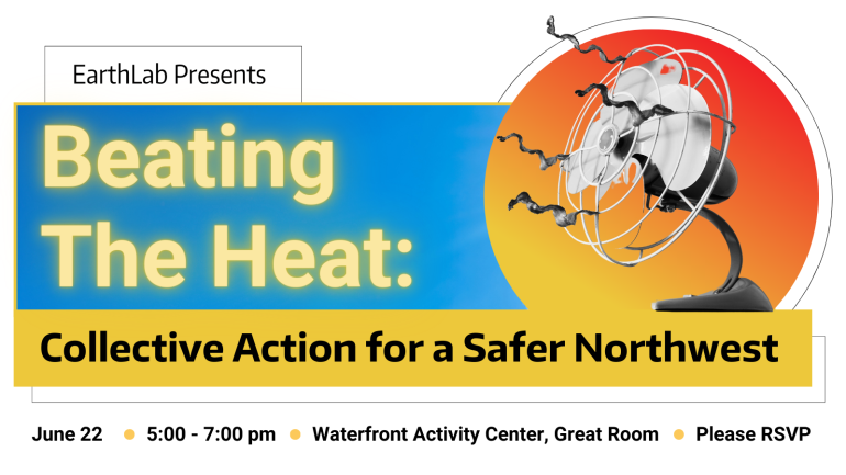 This banner image shows a fan and text, "Beating the Heat: Collective Action for a Safer Northwest" 