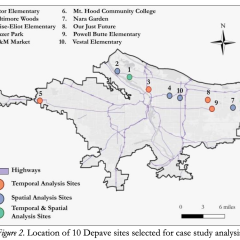 Screenshot of map from depave report