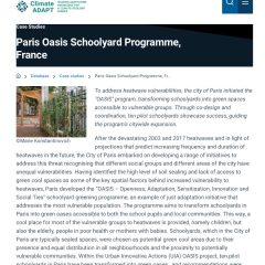 Screenshot of Paris Oasis report
