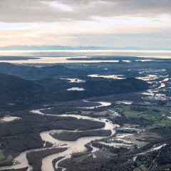Aerial view of the Skagit river